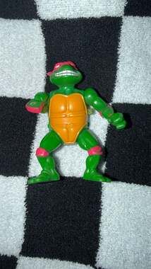 Vintage 1989 TMNT Wacky Action Breakfightin' Raphael Action Figure (Incomplete)